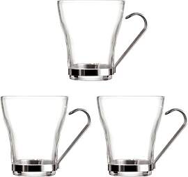 ARC Quid Kaffeebecher-Set, transparent, Stahl,