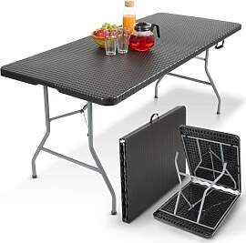 Arebos Gartentisch Klappbar Wetterfest Rattan