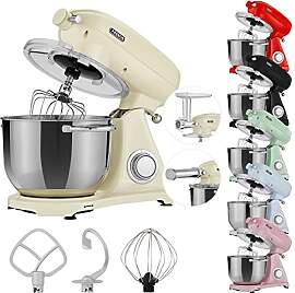 Arebos Retro Küchenmaschine 1800W Creme |