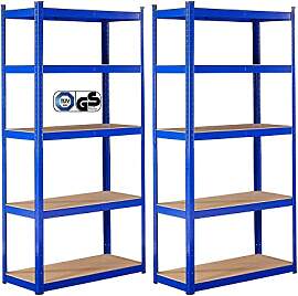 Arebos Schwerlastregal 2er Set | 180x90x40 cm |