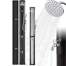 Arebos Solardusche 60 L | mit Handbrause &