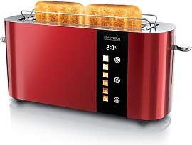Arendo - Edelstahl Toaster 2 Scheiben Langschlitz