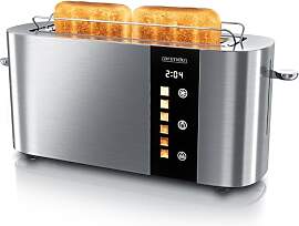 Arendo - Edelstahl Toaster 2 Scheiben Langschlitz