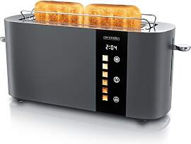 Arendo - Edelstahl Toaster 2 Scheiben Langschlitz