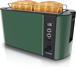 Arendo - Edelstahl Toaster Langschlitz 4 Scheiben