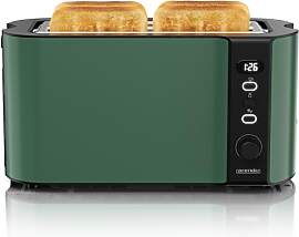 Arendo - Edelstahl Toaster Langschlitz 4 Scheiben