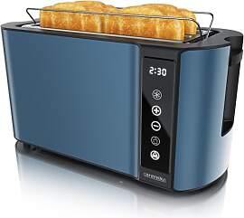 Arendo - Edelstahl Toaster Langschlitz 4 Scheiben- 
