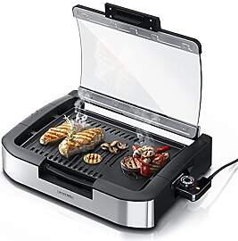 Arendo - Gourmet Tischgrill Elektrogrill Edelstahl 