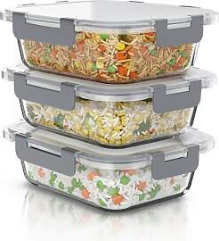 Arendo - Lunchboxen Glas - Frischhaltedosen für