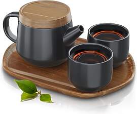 Arendo - Teeservice Set, Keramik Teekannen Set,