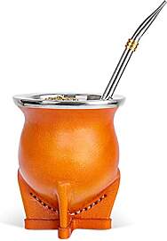 Argentinische Yerba Mate Tasse mit Keramik-Futter, 