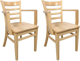 Armlehnenstuhl 137 Holzsitz (2er-Set)