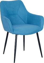 Armlehnstuhl Elena in Türkis/Schwarz