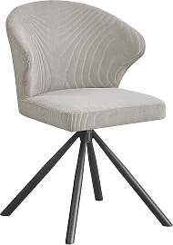 Armlehnstuhl Jana Hellgrau/Schwarz