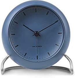 Arne Jacobsen Tischuhr blau 11cm