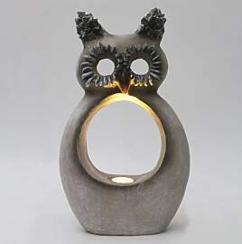 Arnusa Solar Gartenfigur Eule Silhouette mit