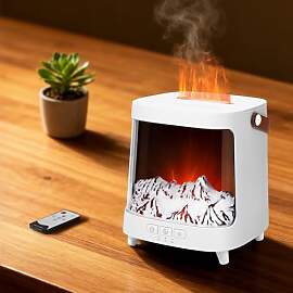 Aroma Diffuser,Mit Flammeneffekt Mit Aurora