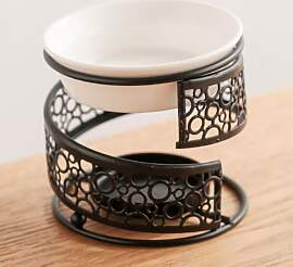 Aromalampe Teelichthalter aus Keramik und Eisen