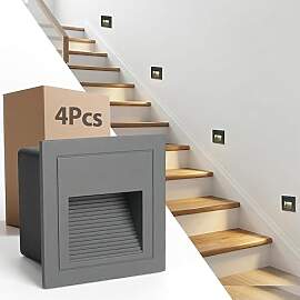 Arotelicht 4er 3W LED Treppenlicht 230V Warmweiß