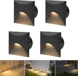 Arotelicht 4er 3W LED Treppenlicht Warmweiß 3000K 