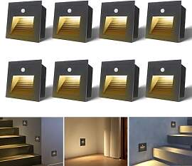 Arotelicht 8er 3W LED Treppenlicht mit