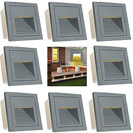 Arotelicht 8er Set 3W LED Treppenleuchte
