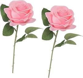 arrderly Künstliche Rosen, rosa Rosen,