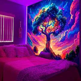 Arsey Schwarzlicht Wandteppich Aesthetic