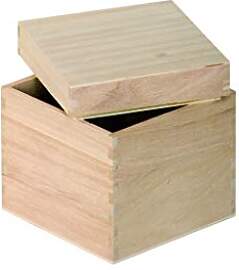 Artemio VIBB19 Aufbewahrungswürfel, Holz, Beige,