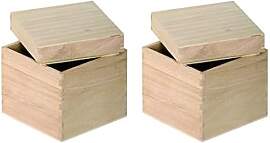 Artemio VIBB19 Aufbewahrungswürfel, Holz, Beige,