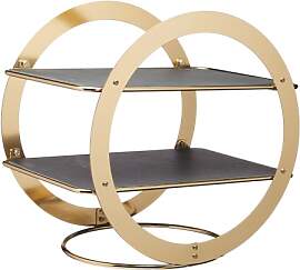 Artesà ringförmige Etagere, Messing Finish,