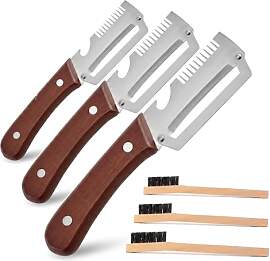 Artévita 3-in-1 Sparschäler mit Holzgriff,