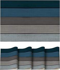 Artoid Mode Blau Grau Holz Rustikal PVC Platzsets