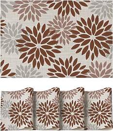 Artoid Mode Blumen Braun Dahlien Herbst PVC