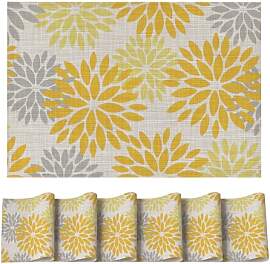Artoid Mode Blumen Gelb Dahlien Sommer PVC