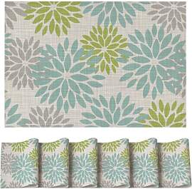 Artoid Mode Blumen Grün Dahlien Sommer PVC