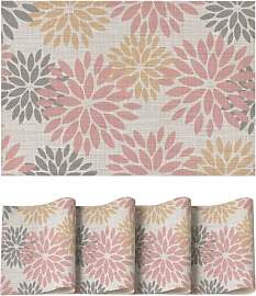 Artoid Mode Blumen Rosa Dahlien Sommer PVC
