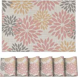 Artoid Mode Blumen Rosa Dahlien Sommer PVC