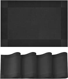 Artoid Mode Schwarz PVC Platzsets 4er Set, 30x45cm 