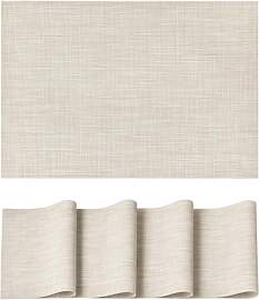 Artoid Mode Woven Beige PVC Platzsets 4er Set,