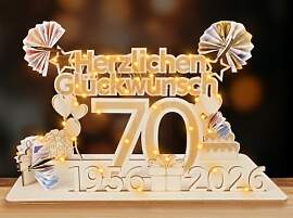 ARTREE 70 Geldgeschenke Geburtstag Frau Mann, Holz 