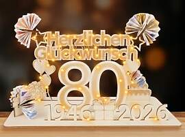 ARTREE 80 Geldgeschenke Geburtstag Frau Mann, Holz 