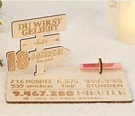 ARTREE Geldgeschenk 18 Geburtstag – Holz