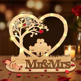 ARTREE Geldgeschenk Hochzeit, Holz Geldgeschenk Mr 