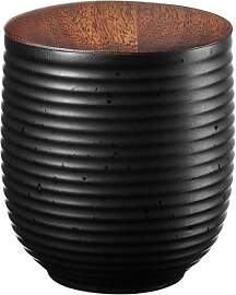 ASA japandi Teedose Black mit Holzdeckel 0,2l
