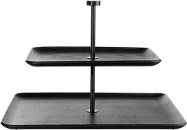 ASA Selection Wood schwarz Etagere 2-stufig