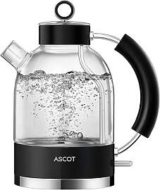 ASCOT Wasserkocher Glas, Elektrischer Wasserkocher 