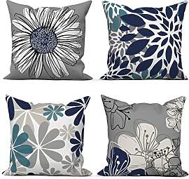 ASDCXZ Blau Kissenbezug 40x40 cm 4er Set,