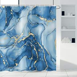 ASDCXZ Blau Marmor Duschvorhang 180x180 cm, Modern 