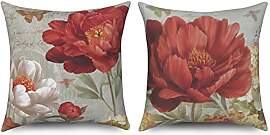 ASDCXZ Blume Kissenbezug 40x40 cm 2er Set,